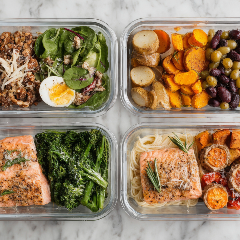 Coach reviewing a personalized meal plan designed for fat loss and muscle gain