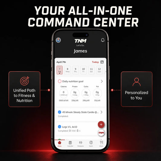 TNM Core all-in-one app command center for training nutrition habits and progress tracking