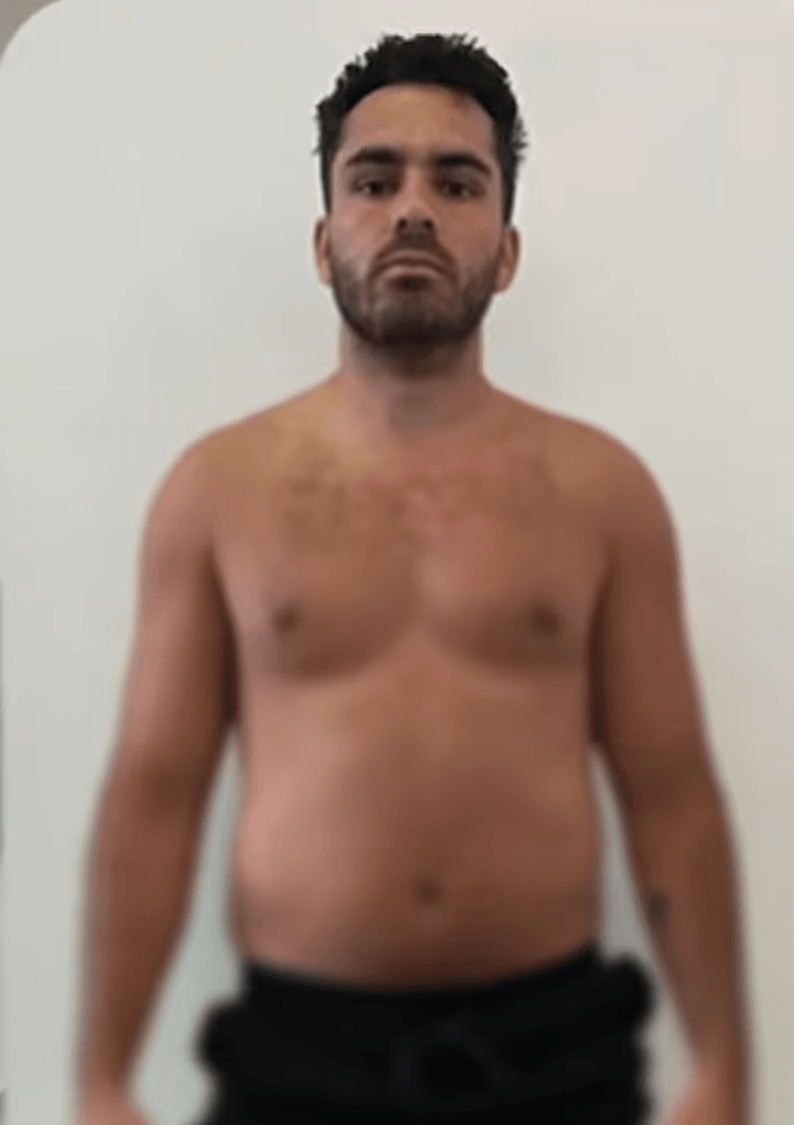 Kyle F. before transformation
